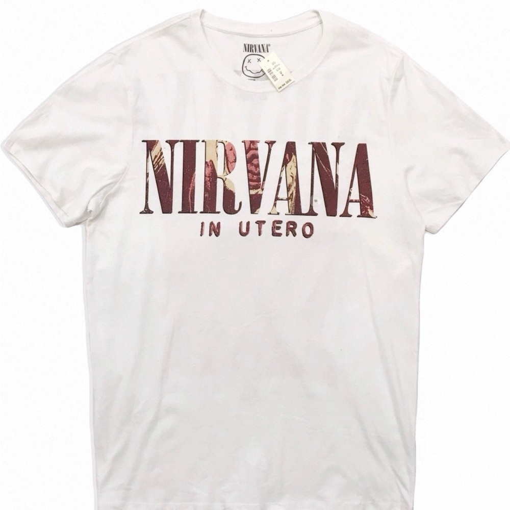 Nirvana White Graphic T-Shirt - Picture 2 of 2